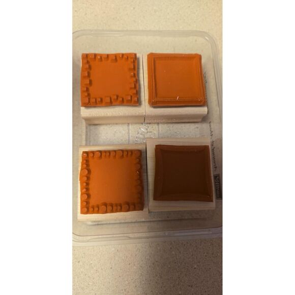 Stampin up Around And About Rubber Stamp  Set of 4  2003 - Picture 3 of 5